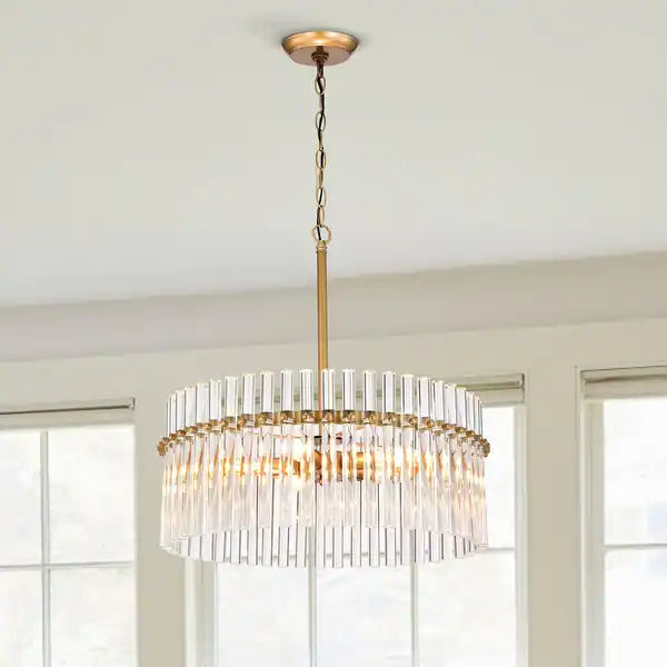 Arisha Modern Ring LED Pendant Lights Clear Glass Brass Living Room/Badroom - Neutral Decor