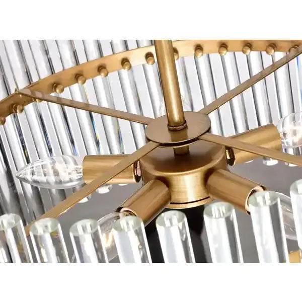 Arisha Modern Ring LED Pendant Lights Clear Glass Brass Living Room/Badroom - Neutral Decor