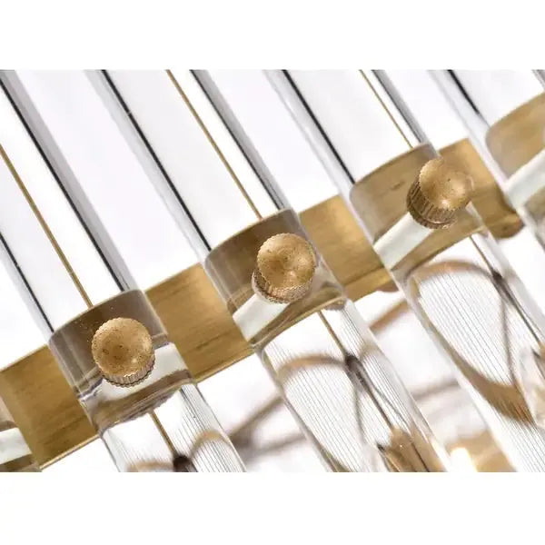 Arisha Modern Ring LED Pendant Lights Clear Glass Brass Living Room/Badroom - Neutral Decor