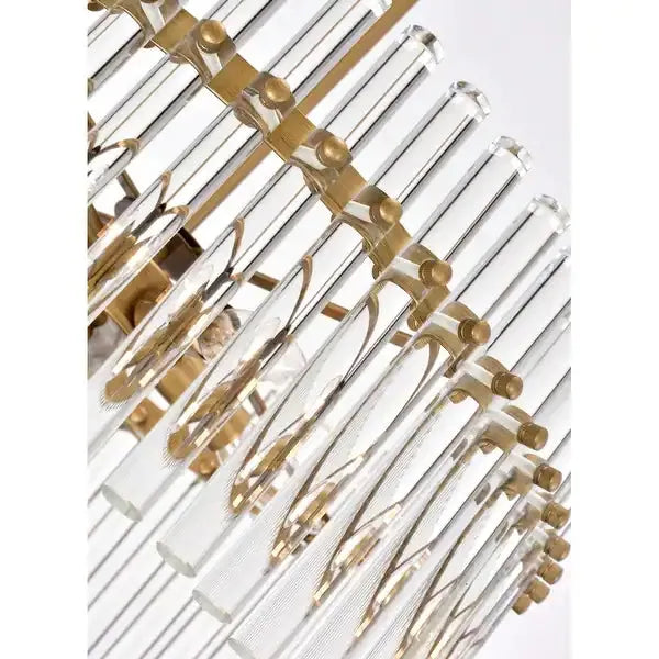 Arisha Modern Ring LED Pendant Lights Clear Glass Brass Living Room/Badroom - Neutral Decor