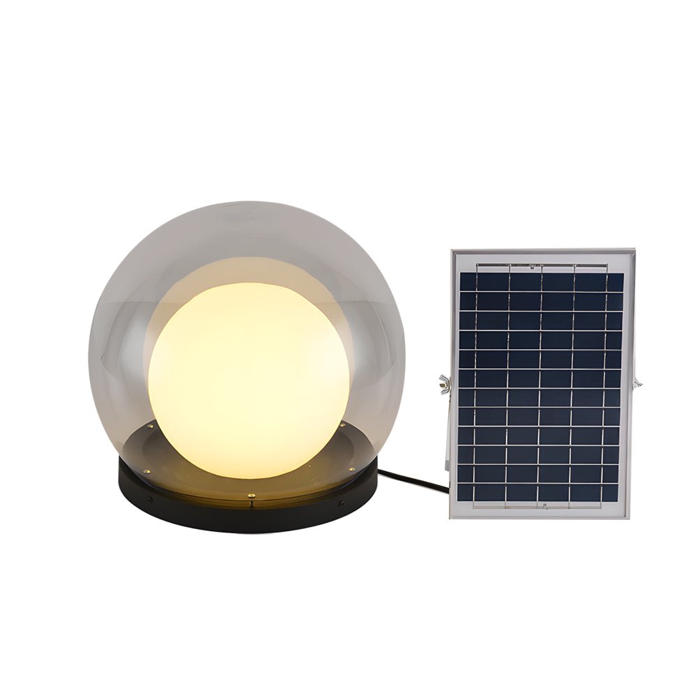 Amby Bubble Lunar Landscape Globe Steel Outdoor Lantern Light