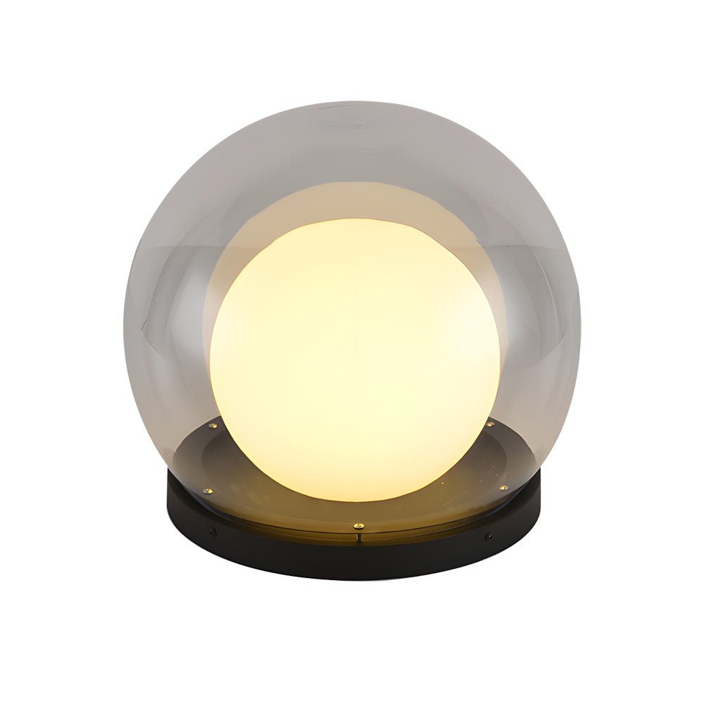 Amby Bubble Lunar Landscape Globe Steel Outdoor Lantern Light
