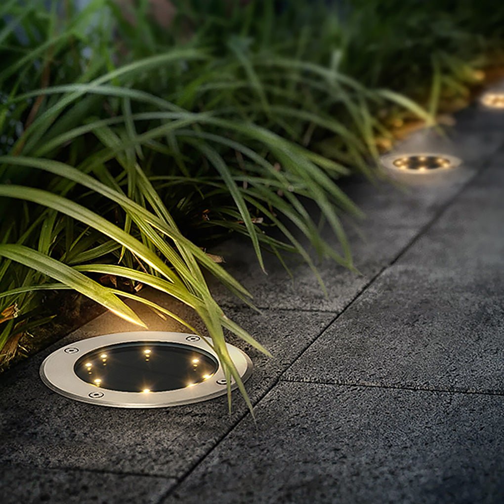 Loveablyy LED Ground Dish Solar Emitting Outdoor Lights