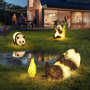Hubert Panda Bamboo Animal Resin Outdoor Lawn Lamp