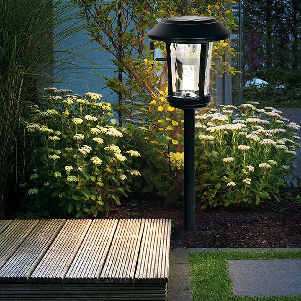 Gren Elegant LED Solar Water Glass Outdoor Post Lights