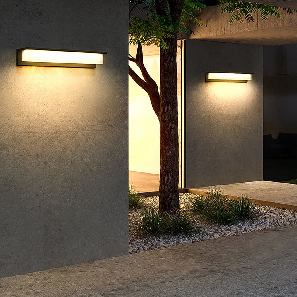 Jun Contemporary Stainless Steel Outdoor Wall Light