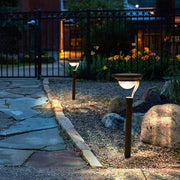 Myrtle Conical Floating Top Solar Steel Outdoor Pathway Lamp