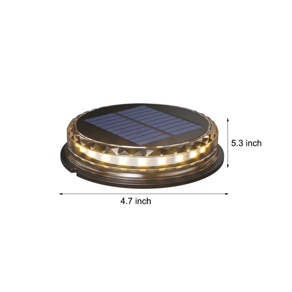 Eudoray Solar-Powered LED Disc Plastic Outdoor Pathway Lighting