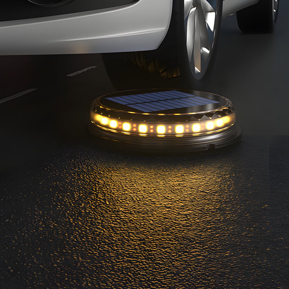 Eudoray Solar-Powered LED Disc Plastic Outdoor Pathway Lighting