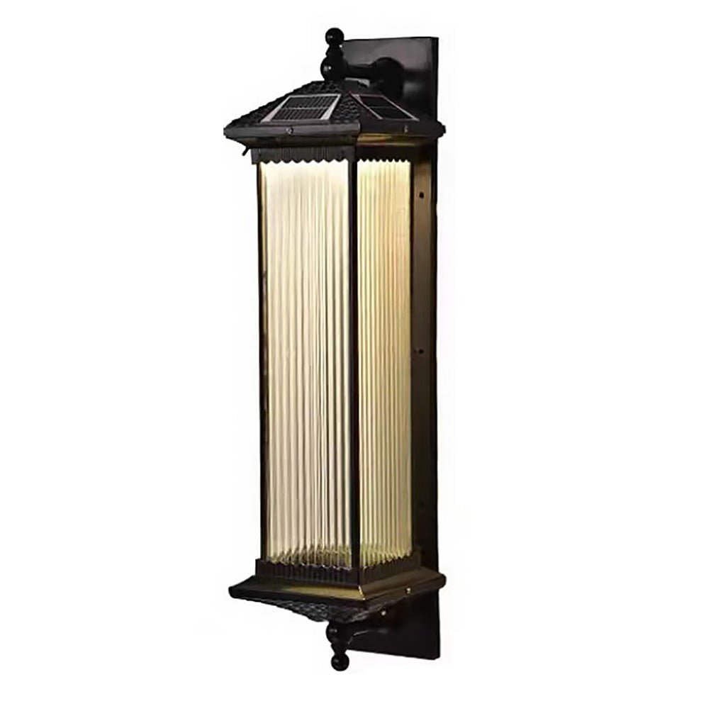 Helen Vintage Striped Retro Glass Outdoor Lights