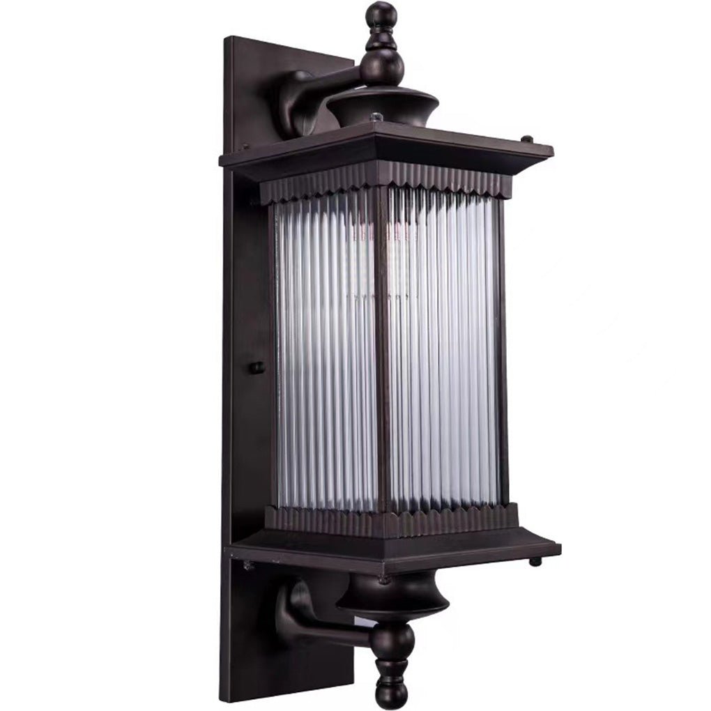 Helen Vintage Striped Retro Glass Outdoor Lights