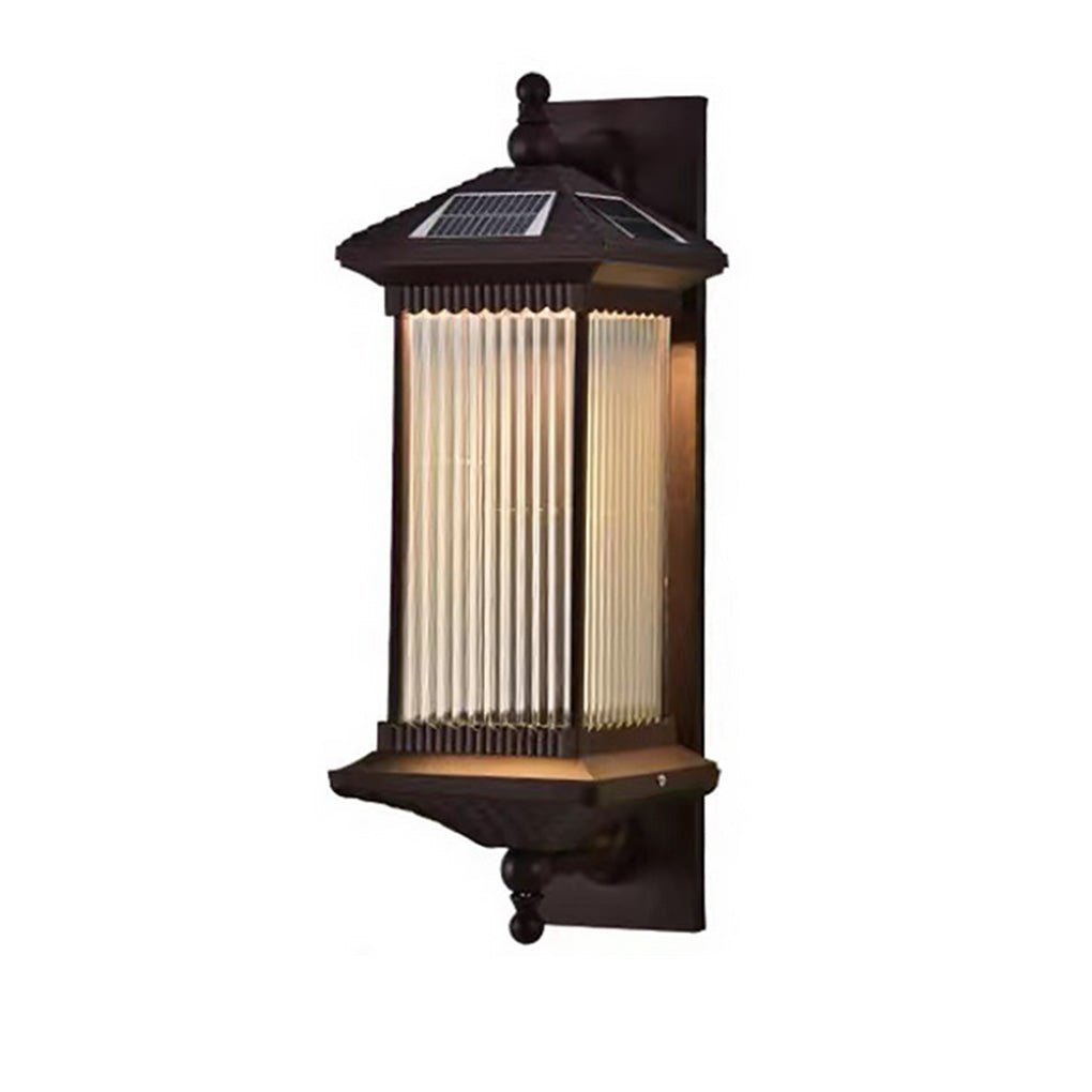 Helen Vintage Striped Retro Glass Outdoor Lights