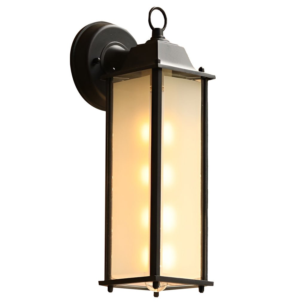 Opheli Square Glass Outdoor Sconce Wall Lights