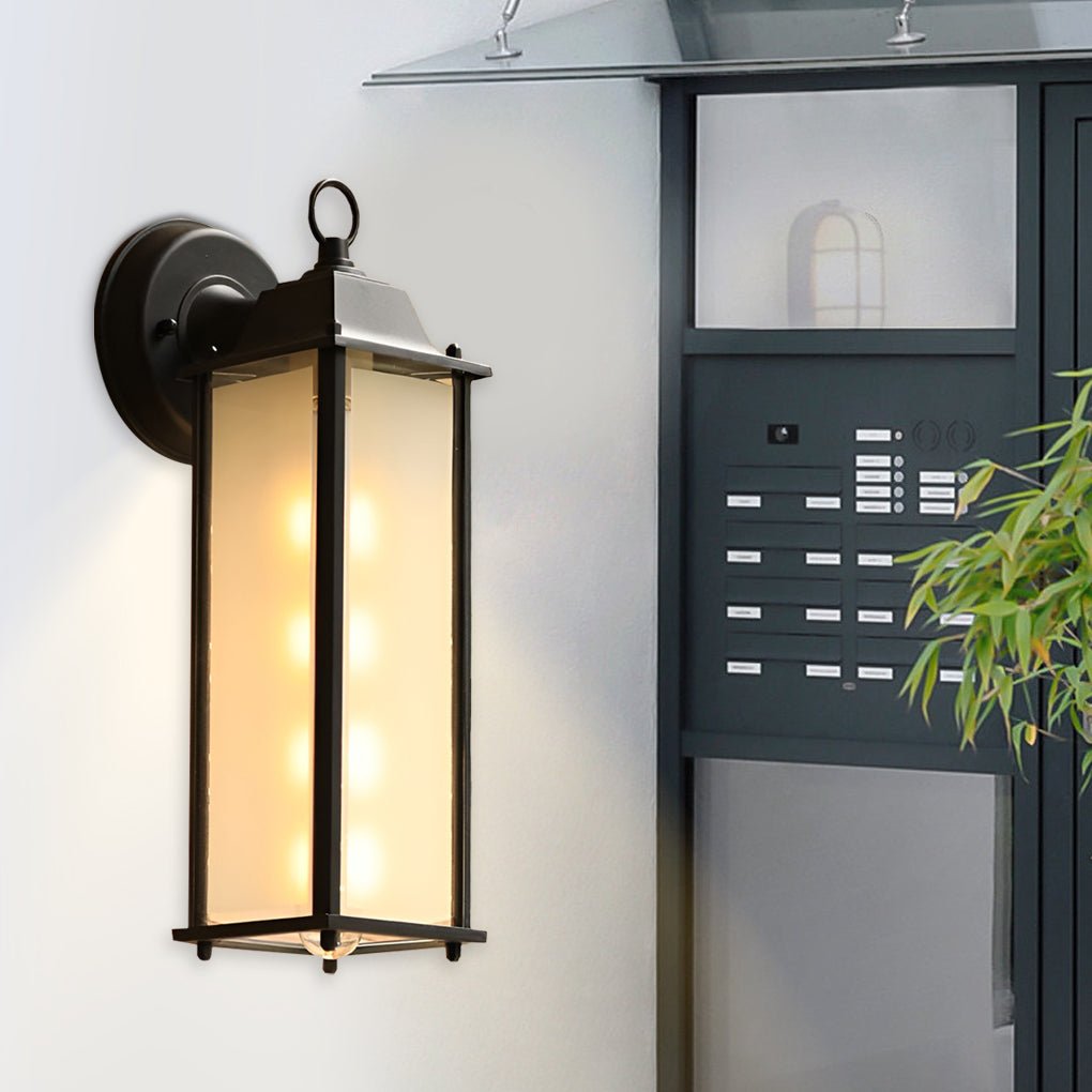 Opheli Square Glass Outdoor Sconce Wall Lights