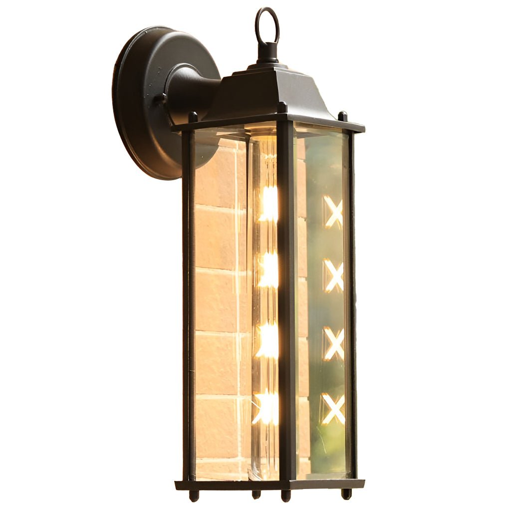 Opheli Square Glass Outdoor Sconce Wall Lights