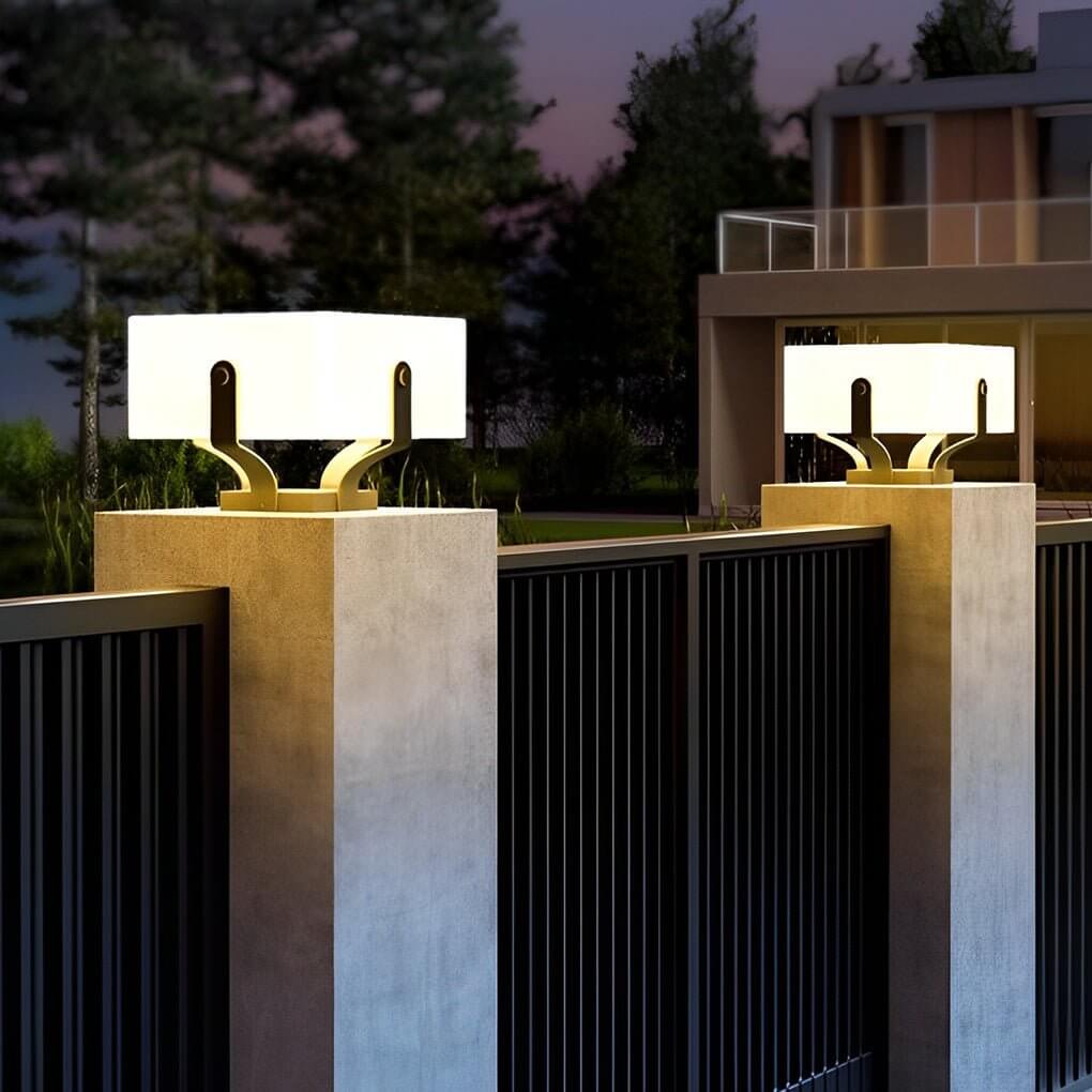 Ernestine Square LED Creative Modern Steel Outdoor Fence Post Lights