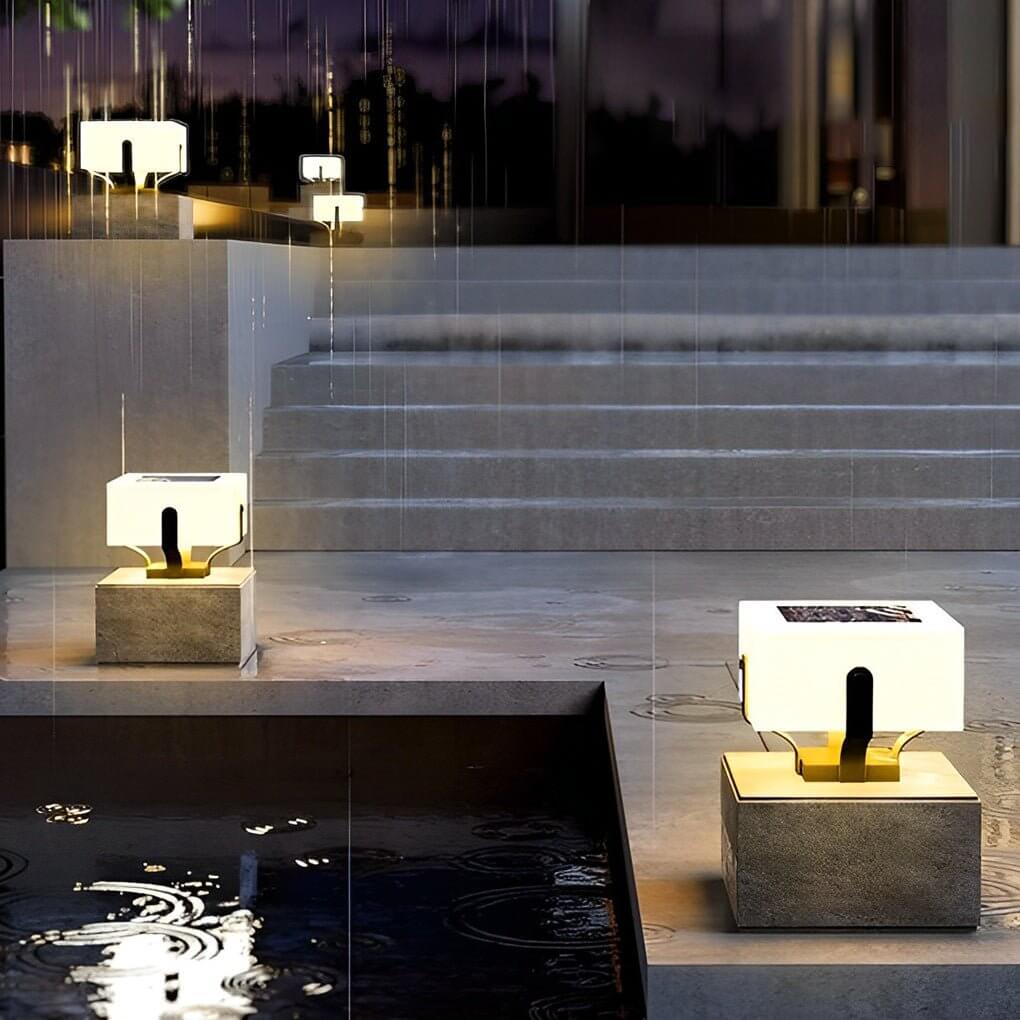 Ernestine Square LED Creative Modern Steel Outdoor Fence Post Lights