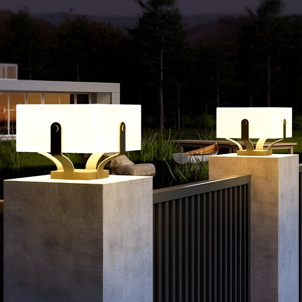 Ernestine Square LED Creative Modern Steel Outdoor Fence Post Lights