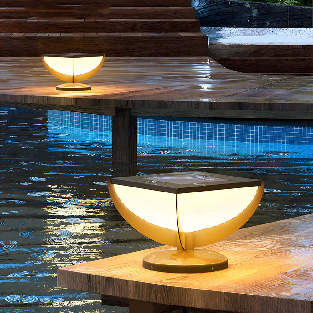Lorali Solar Post Fence Column Head Sreel Outdoor Pillar Light