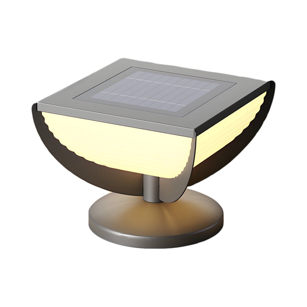 Lorali Solar Post Fence Column Head Sreel Outdoor Pillar Light