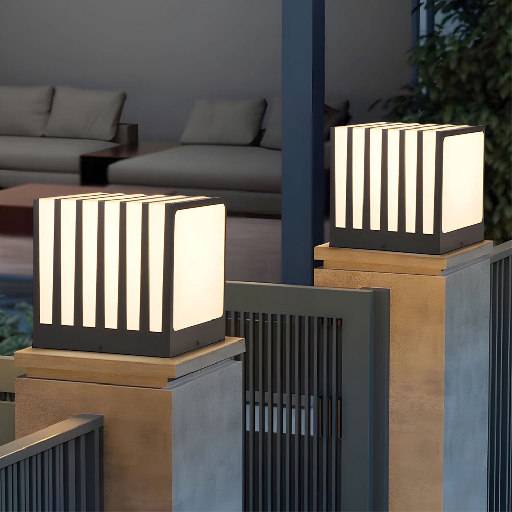 Lulu Square Column Outdoor Fence Post Light