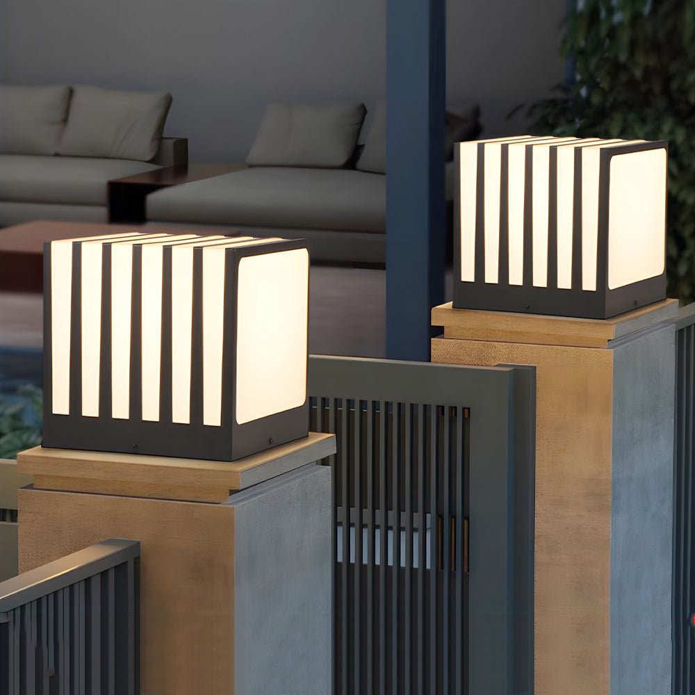 Lulu Square Column Outdoor Fence Post Light