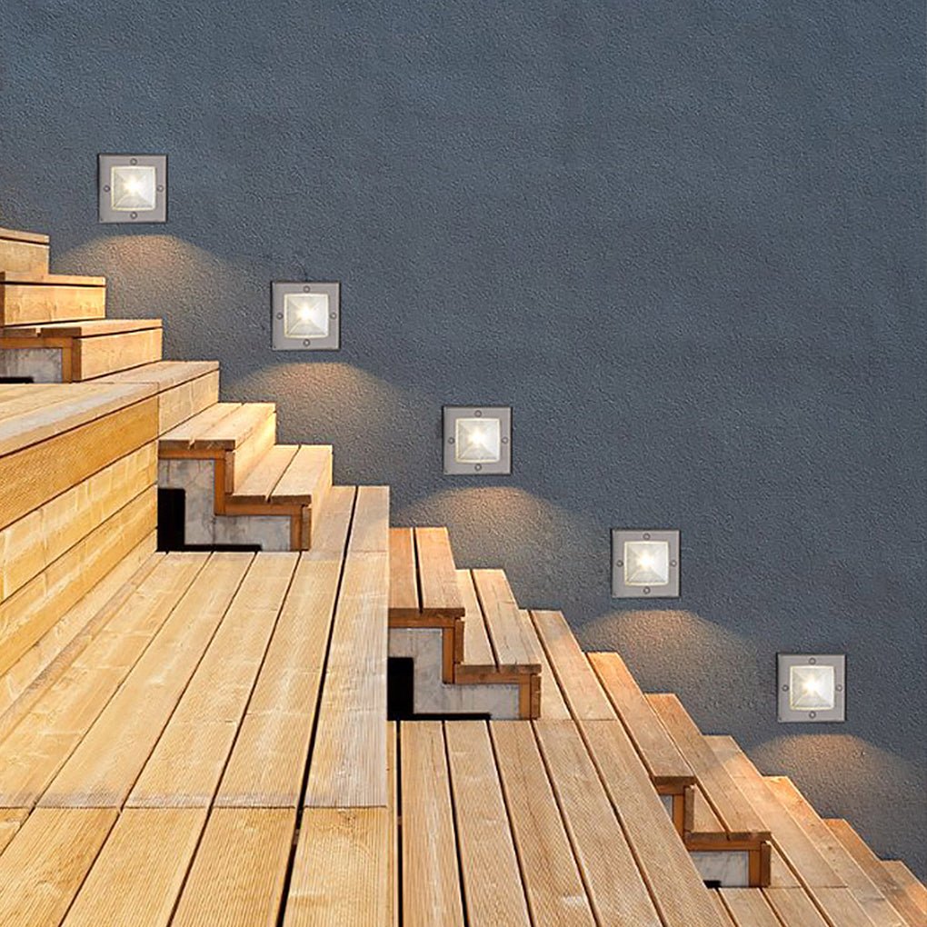 Faithful Square Recessed LED Outdoor Stairs Lights