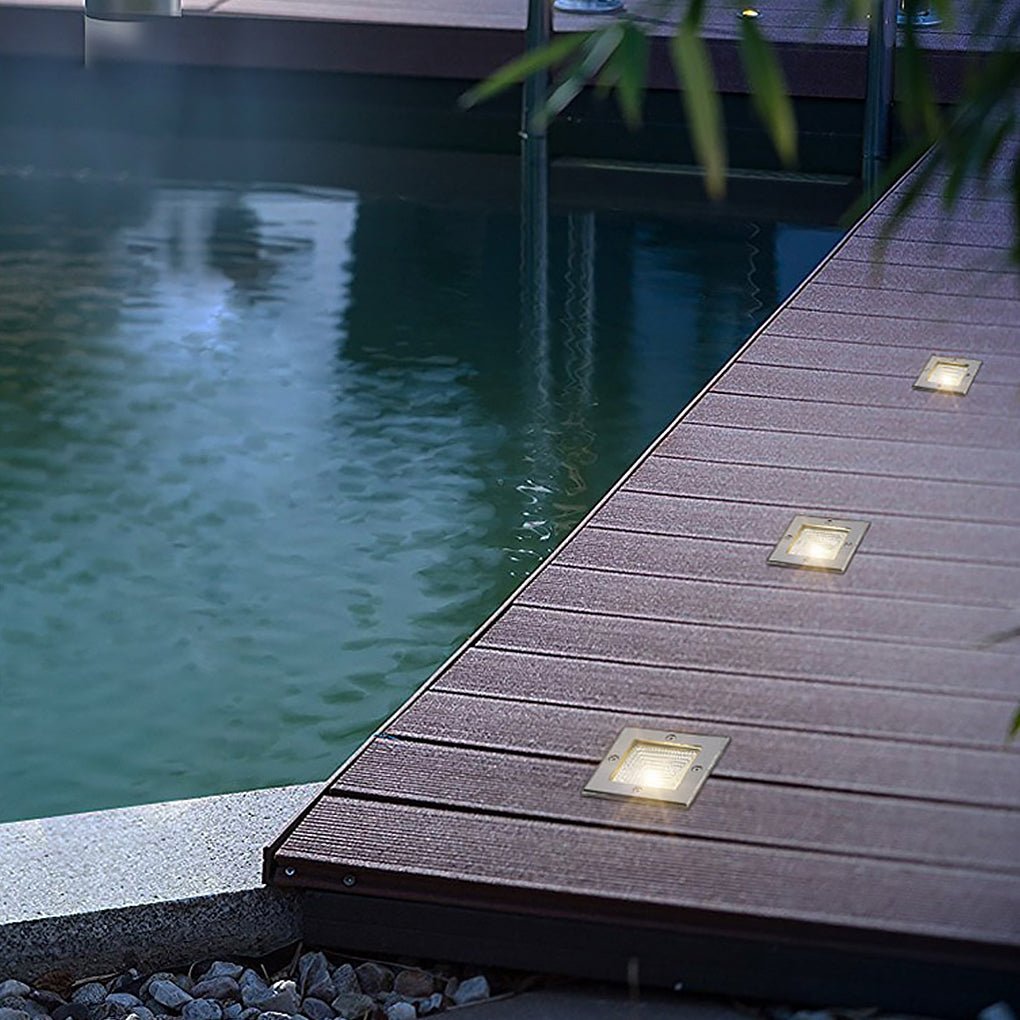 Faithful Square Recessed LED Outdoor Stairs Lights