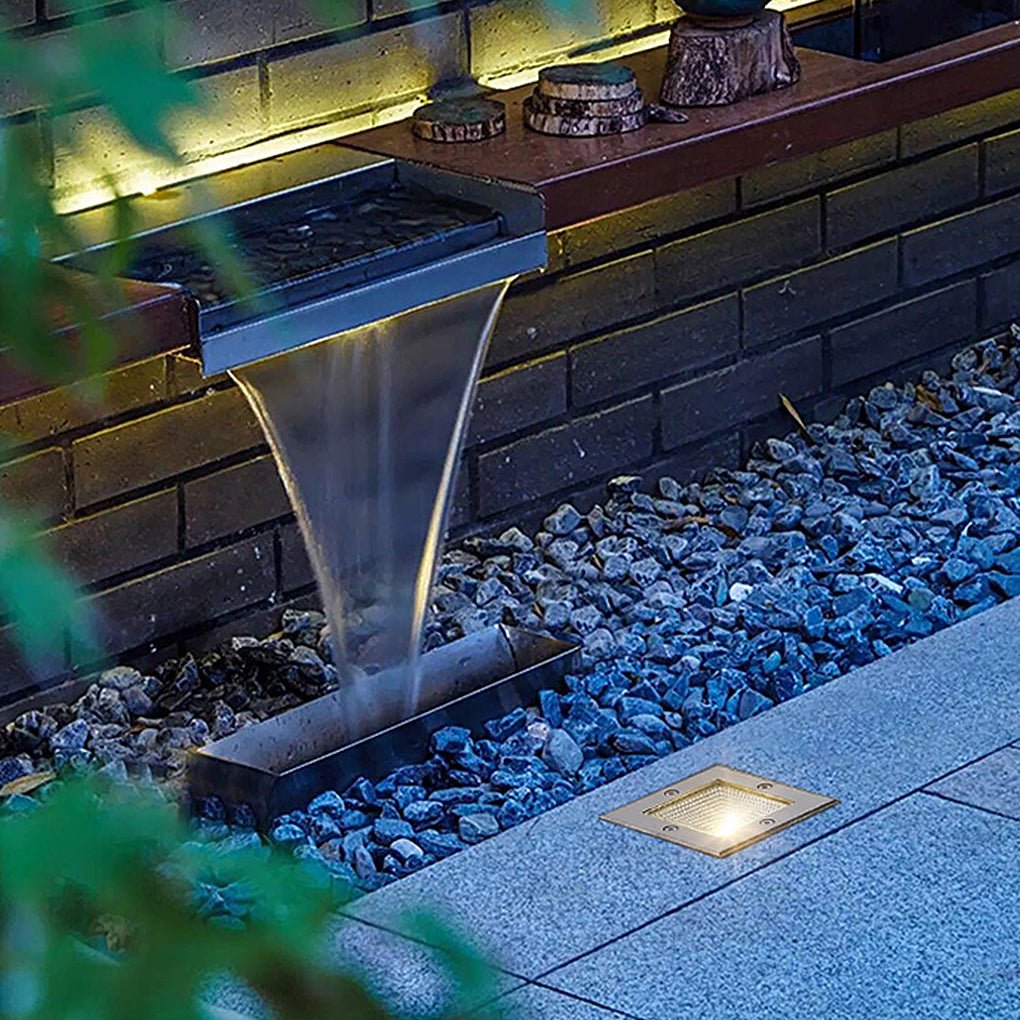 Faithful Square Recessed LED Outdoor Stairs Lights