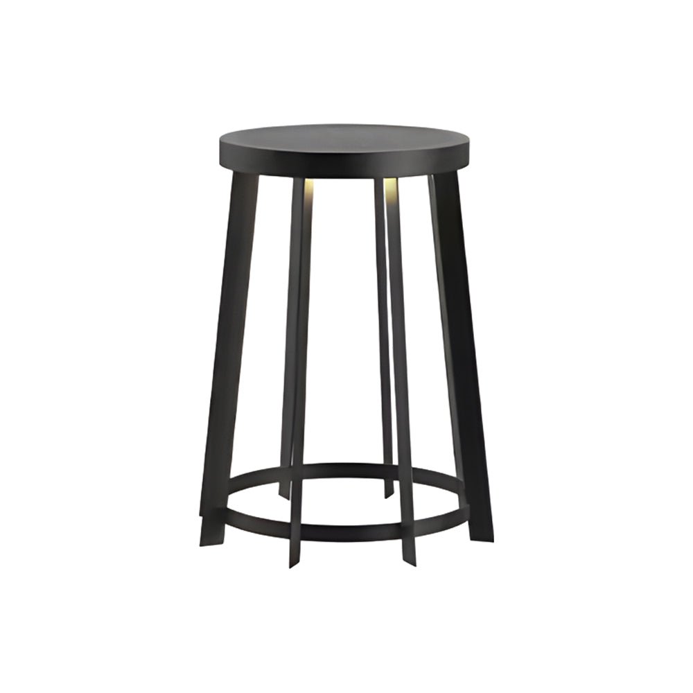 Blanche Round Stool Solar Classic Steel Outdoor Light