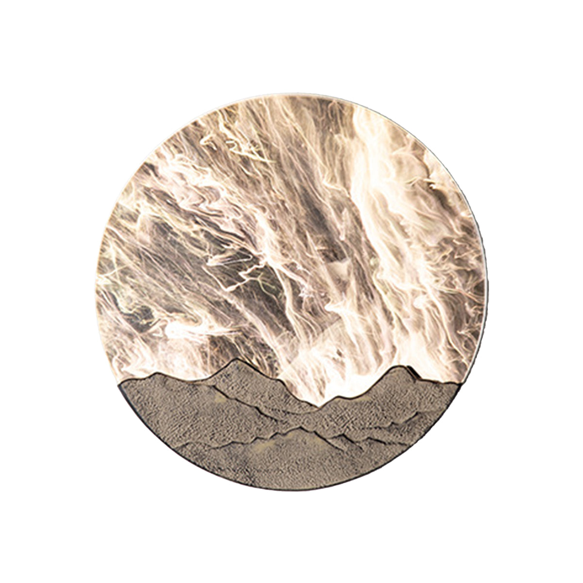 Beauty Round Sunrise Decorative Resin Outdoor Sconce