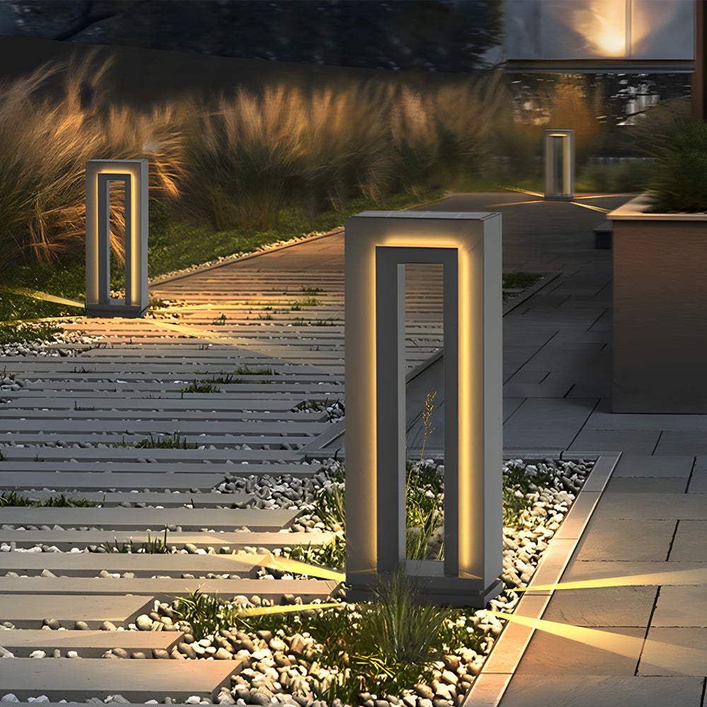 Hattie Arch Modern Minimalist Steel Outdoor Lawn Lights