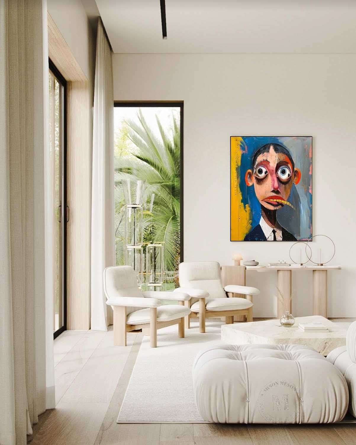 Wall Art Neo Expressionist Surreal Portrait - Neutralighting