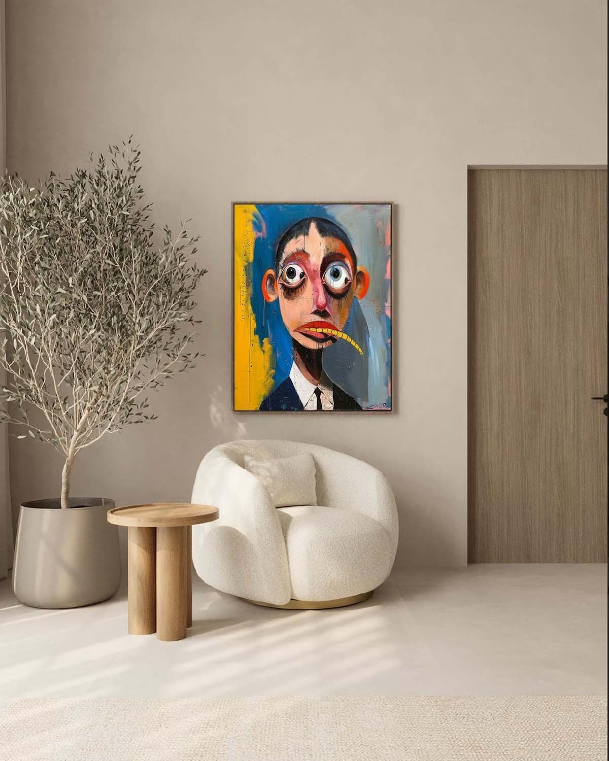 Wall Art Neo Expressionist Surreal Portrait - Neutralighting