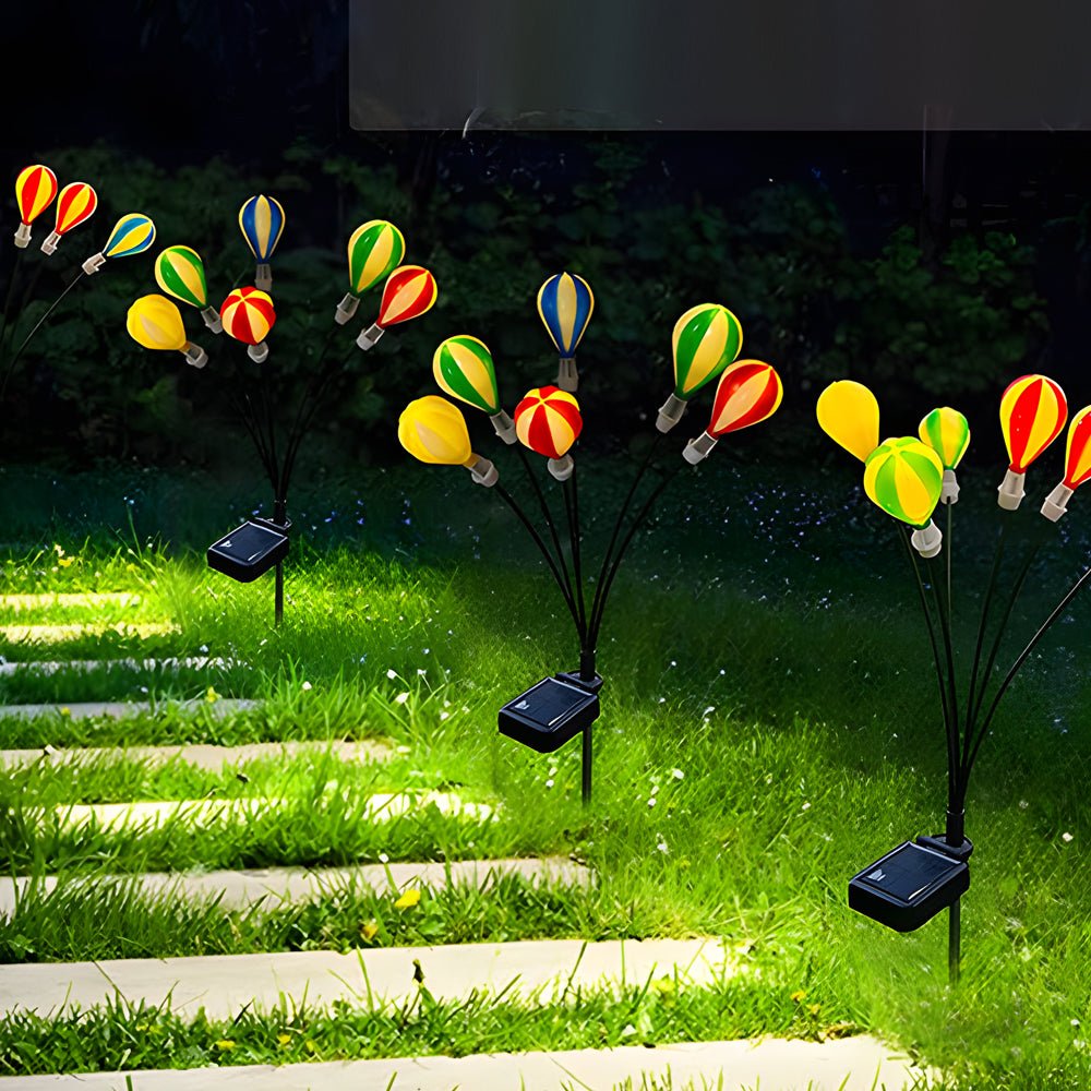Ebeneze Swinging Solar LED Steel Outdoor Balloon Lights