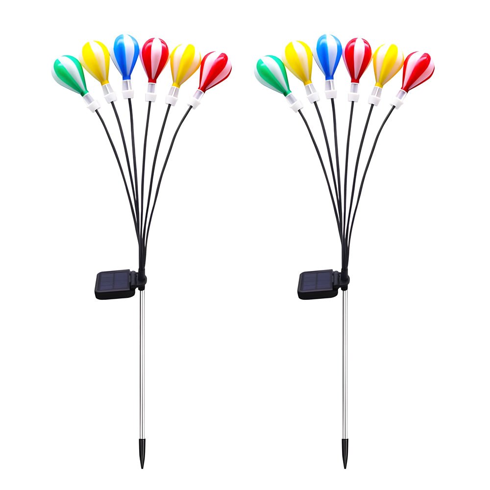 Ebeneze Swinging Solar LED Steel Outdoor Balloon Lights