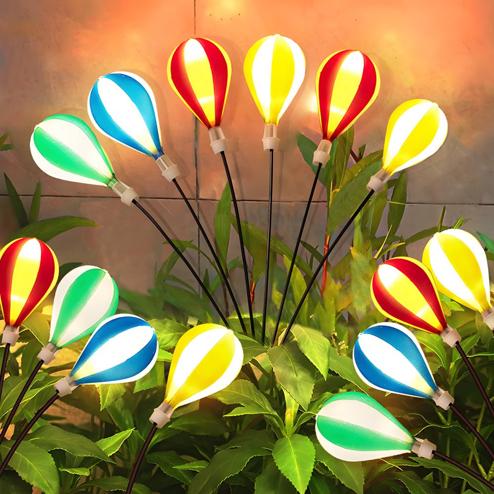 Ebeneze Swinging Solar LED Steel Outdoor Balloon Lights