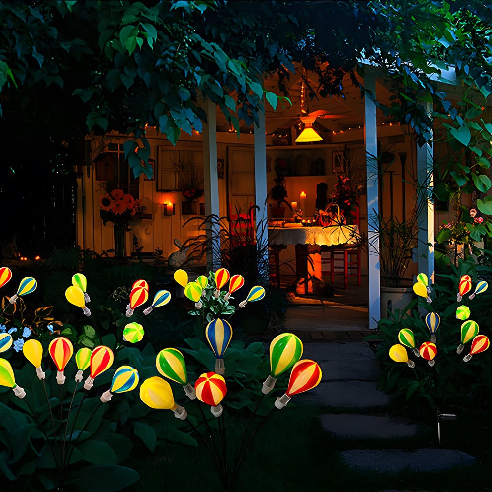 Ebeneze Swinging Solar LED Steel Outdoor Balloon Lights