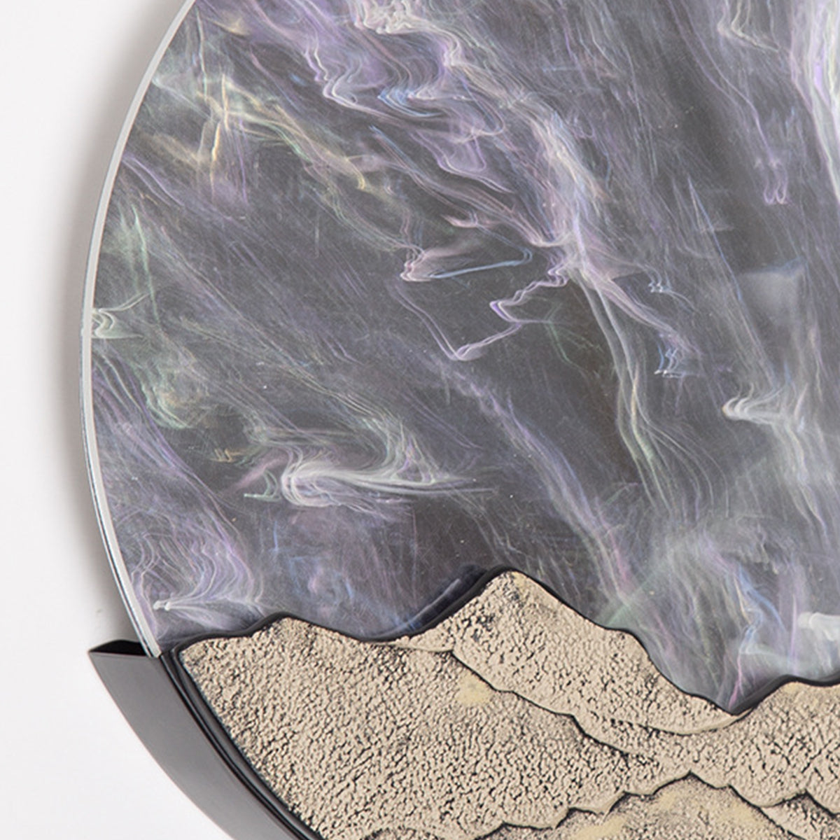 Beauty Round Sunrise Decorative Resin Outdoor Sconce