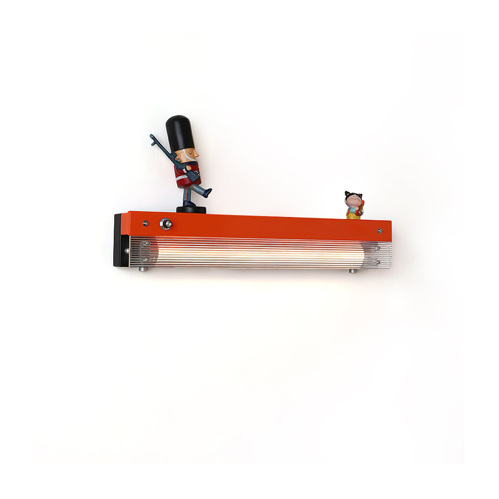 Totem Wall Lamp in orange, shown front-on.