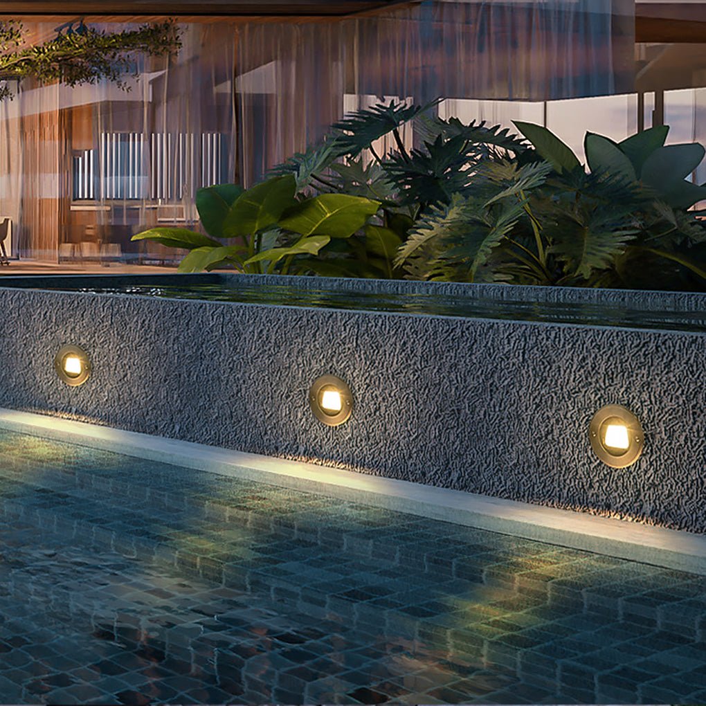Halsey Ultra-thin Recessed LED Outdoor Step Lights