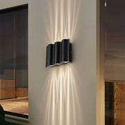 Ethanael Arc Wave Cool Glass Outdoor Wall Mounted Lights
