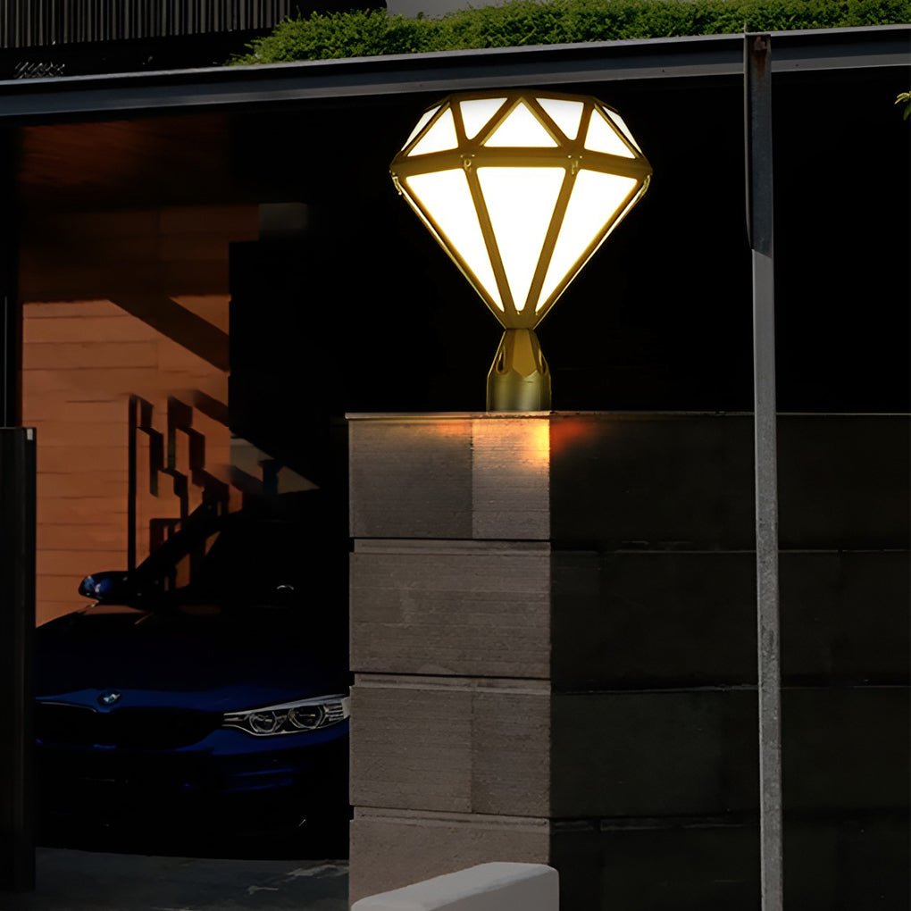 Blackbird Unique Diamond-shaped LED Outdoor Fence Post Lights