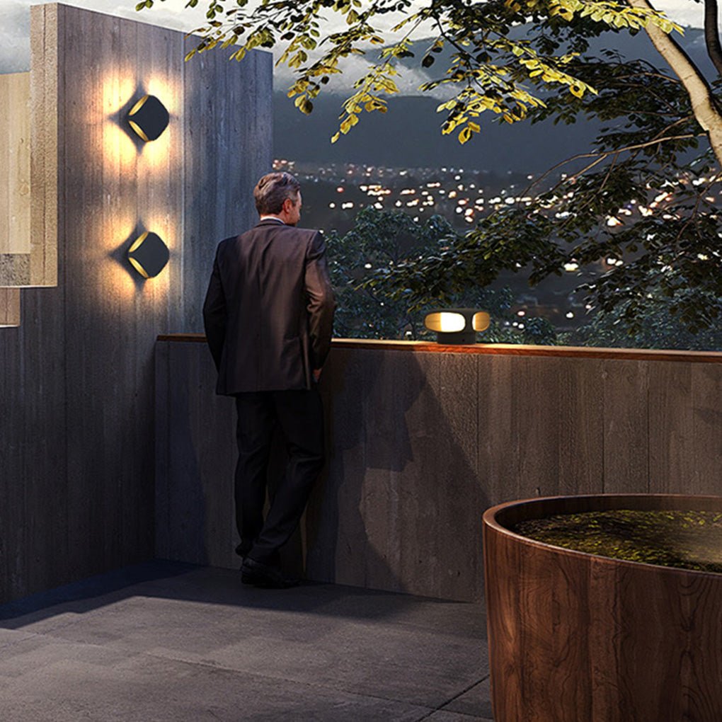 Forbes Square LED Modern Outdoor Wall Fence Post Light