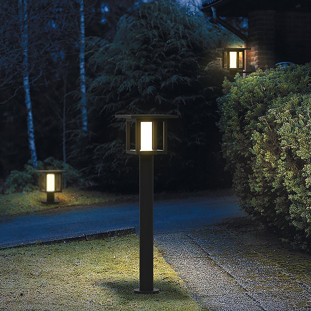 Freea Vintage Wide Top LED Glass Outdoor Post Lights