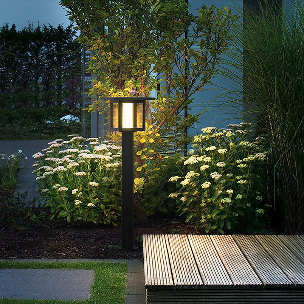 Freea Vintage Wide Top LED Glass Outdoor Post Lights