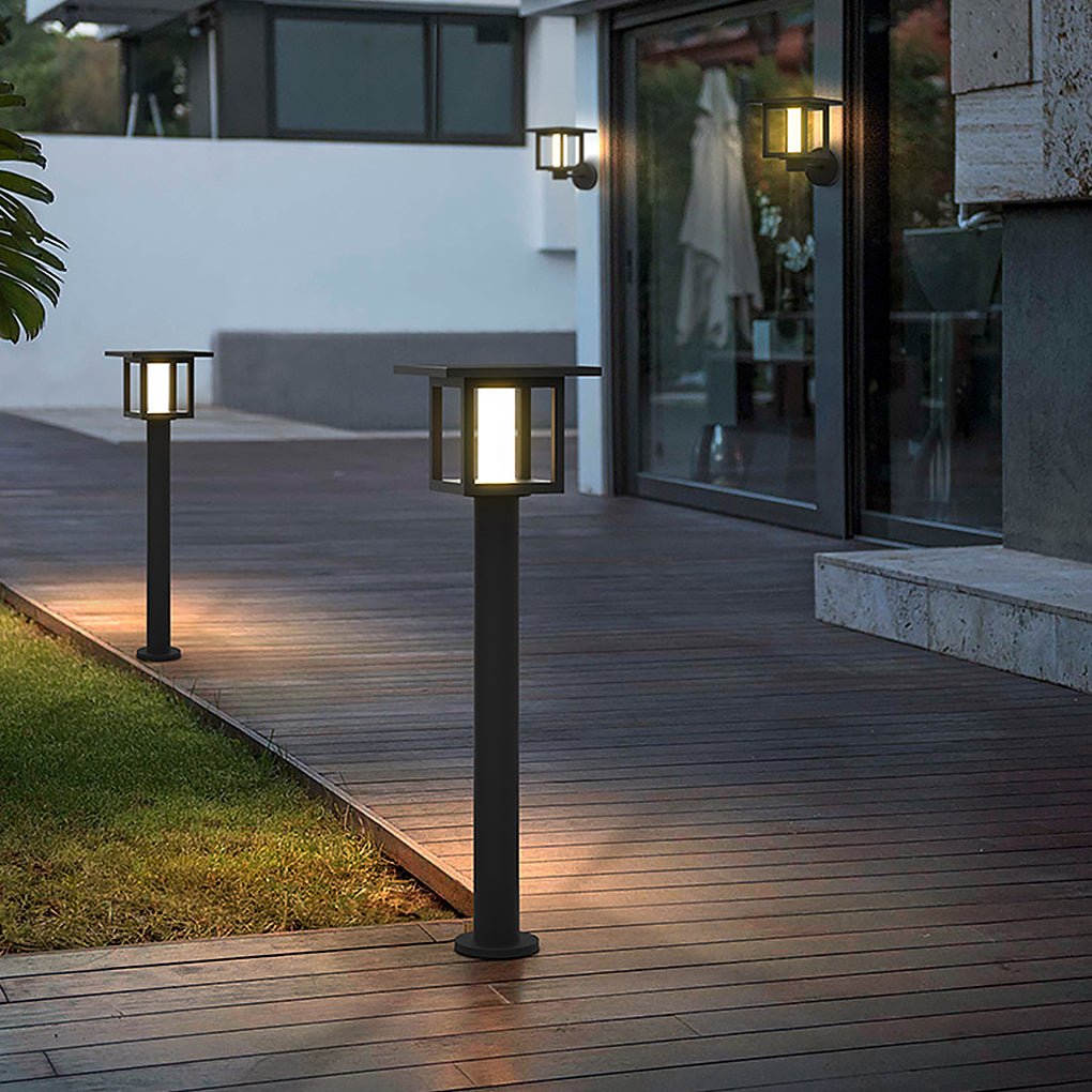 Freea Vintage Wide Top LED Glass Outdoor Post Lights