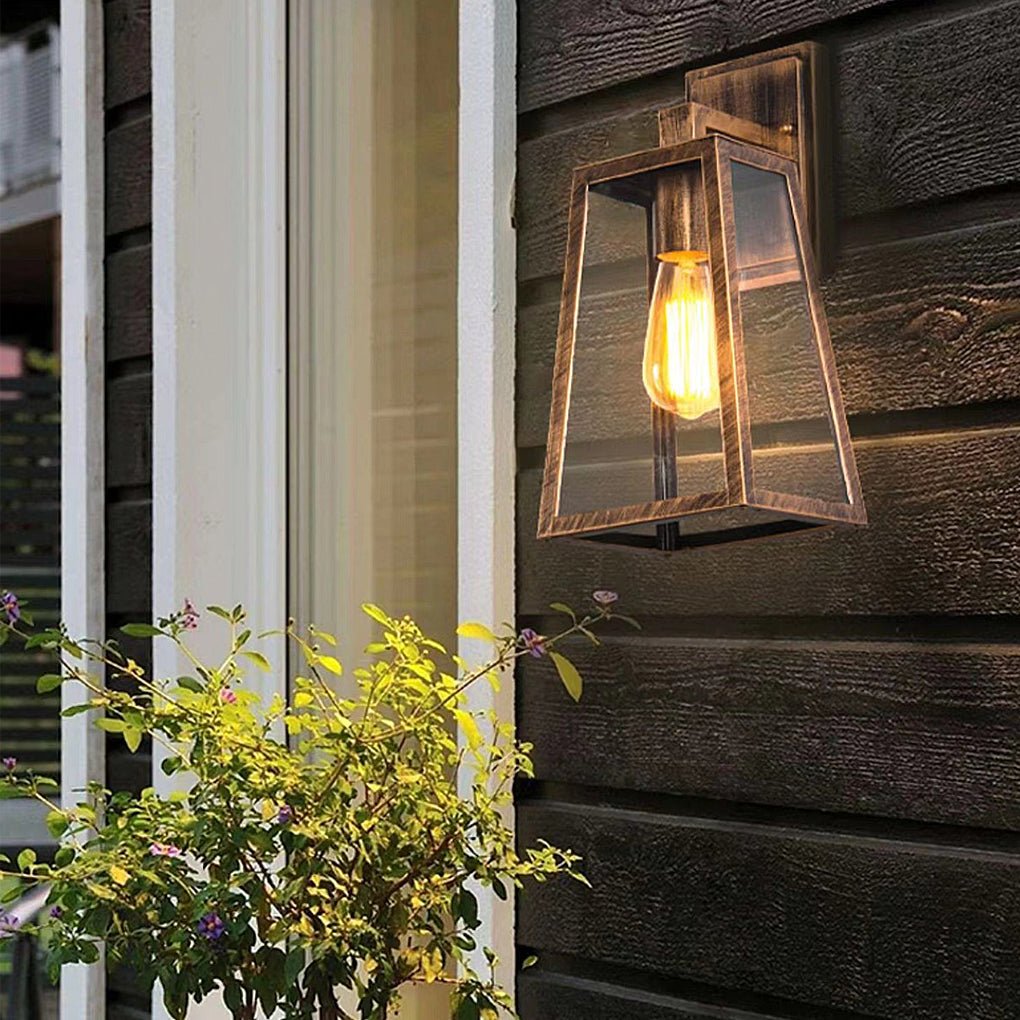 Seher Vintage Industrial Style Glass Outdoor Wall Lights