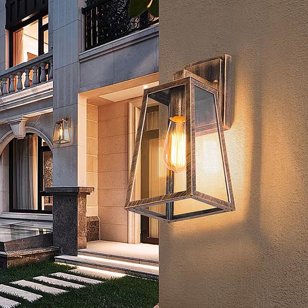 Seher Vintage Industrial Style Glass Outdoor Wall Lights