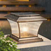 Counse Copper European style Glass Outdoor Pillar Light